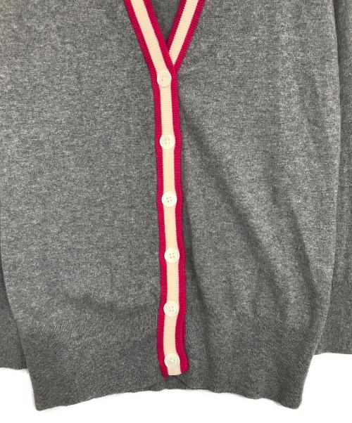 EQUIPMENT（エキップモン）EQUIPMENT (エキップモン) カシミヤニットカーディガン グレー サイズ:Lの古着・服飾アイテム