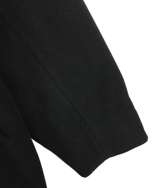 journal standard L'essage（ジャーナルスタンダード レサージュ）journal standard L'essage (ジャーナルスタンダード レサージュ) SUPER140S MARINI クルーネックショートコート ブラック サイズ:38の古着・服飾アイテム