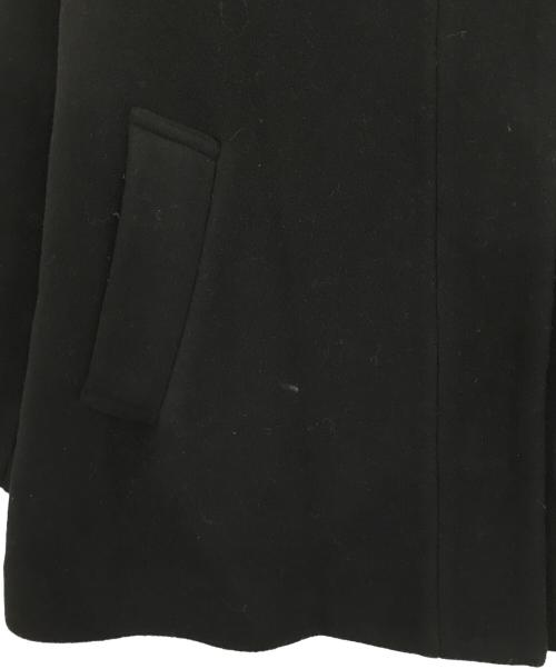 journal standard L'essage（ジャーナルスタンダード レサージュ）journal standard L'essage (ジャーナルスタンダード レサージュ) SUPER140S MARINI クルーネックショートコート ブラック サイズ:38の古着・服飾アイテム