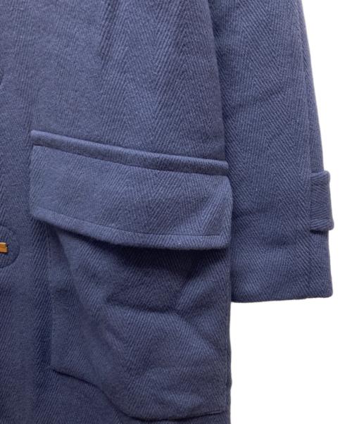 Traditional Weatherwear（トラディショナルウェザーウェア）Traditional Weatherwear (トラディショナルウェザーウェア) ロングダッフルコート ブルー サイズ:XSの古着・服飾アイテム