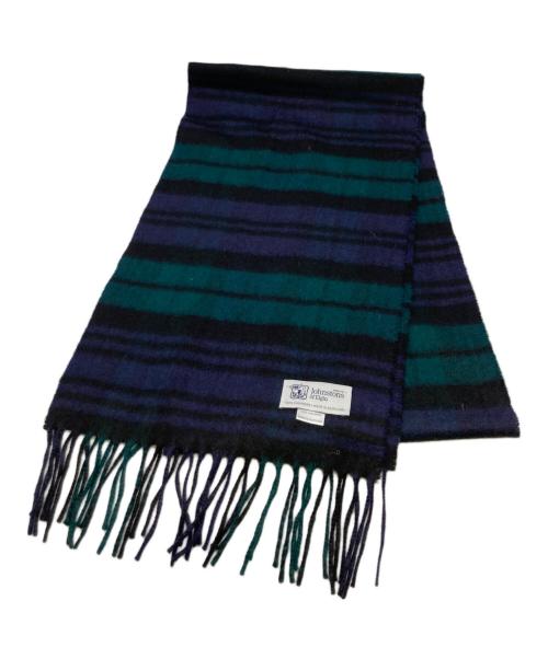 JOHNSTONS OF ELGIN（ジョンストンズオブエルガン）JOHNSTONS OF ELGIN (ジョンストンズオブエルガン) カシミヤマフラー ネイビーの古着・服飾アイテム