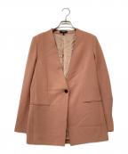 theoryセオリー）の古着「Admiral Crepe Waist Tab JKT/ノーカラージャケット」｜ピンク