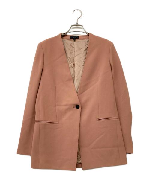 theory（セオリー）theory (セオリー) Admiral Crepe Waist Tab JKT/ノーカラージャケット ピンクの古着・服飾アイテム