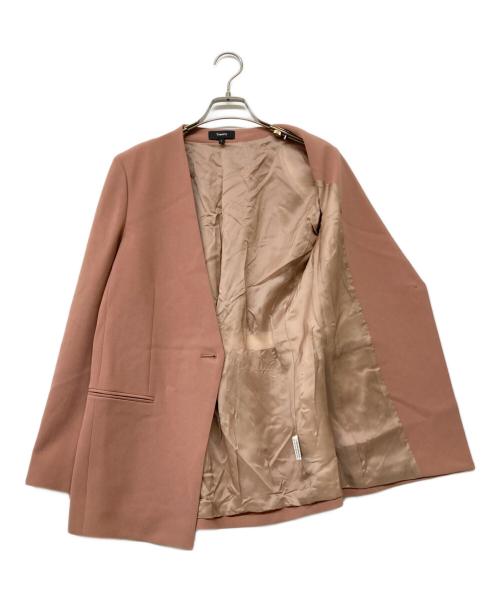 theory（セオリー）theory (セオリー) Admiral Crepe Waist Tab JKT/ノーカラージャケット ピンクの古着・服飾アイテム