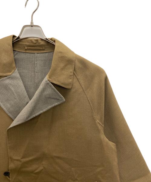 Adam et Rope（アダム エ ロペ）Adam et Rope (アダム エ ロペ) 梳毛 リバー タイロッケンコート ブラウン サイズ:Lの古着・服飾アイテム