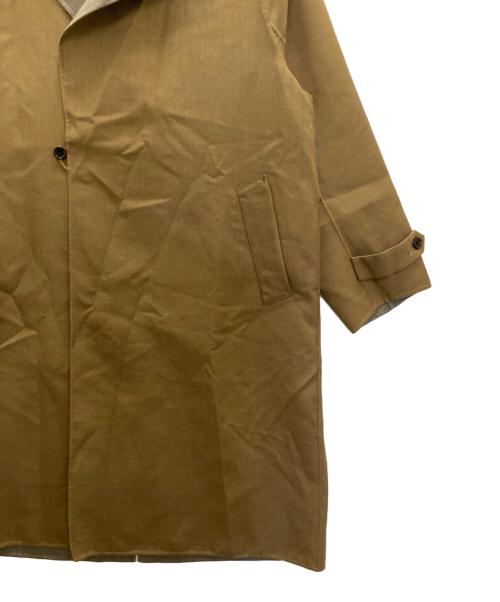 Adam et Rope（アダム エ ロペ）Adam et Rope (アダム エ ロペ) 梳毛 リバー タイロッケンコート ブラウン サイズ:Lの古着・服飾アイテム