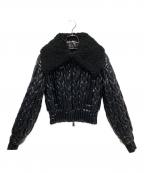 MONCLER GRENOBLEモンクレール グルノーブル）の古着「シャーリングショートダウンジャケット　EPUYEN　J20981A00042」｜ブラック