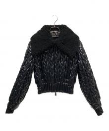 MONCLER GRENOBLE（モンクレール グルノーブル）の古着「シャーリングショートダウンジャケット　EPUYEN　J20981A00042」｜ブラック