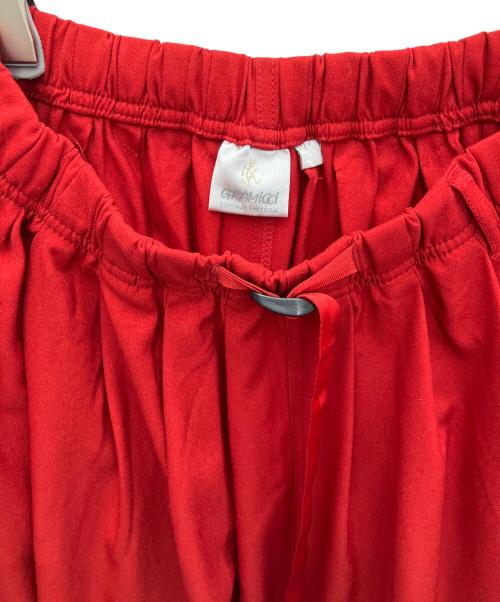 GRAMICCI（グラミチ）GRAMICCI (グラミチ) 別注 ギャザー ロングスカート レッド サイズ:SIZE　FREEの古着・服飾アイテム