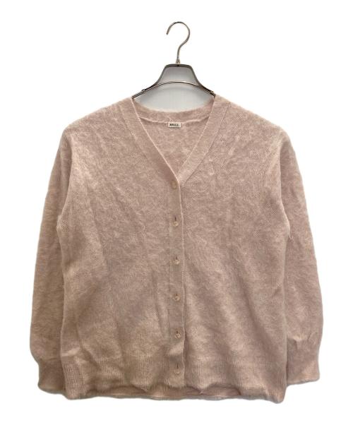 BRILL（ブリル）BRILL (ブリル) Vネックジャガードカーディガン ピンク サイズ:Fの古着・服飾アイテム