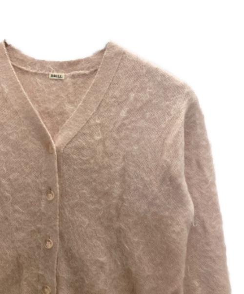 BRILL（ブリル）BRILL (ブリル) Vネックジャガードカーディガン ピンク サイズ:Fの古着・服飾アイテム