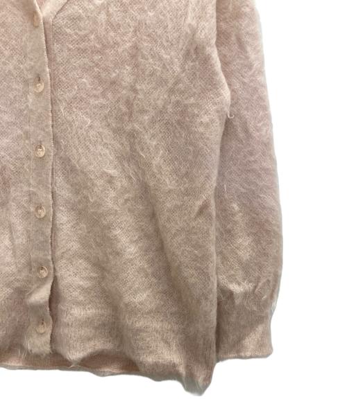 BRILL（ブリル）BRILL (ブリル) Vネックジャガードカーディガン ピンク サイズ:Fの古着・服飾アイテム