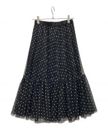 Diagram（ダイアグラム）の古着「チュールドットスカート」｜ブラック