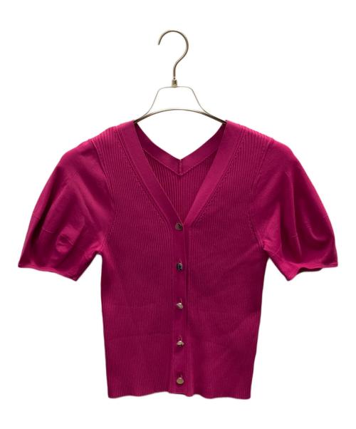 Diagram（ダイアグラム）Diagram (ダイアグラム) コクーンスリーブニットカーディガン パープル サイズ:36の古着・服飾アイテム