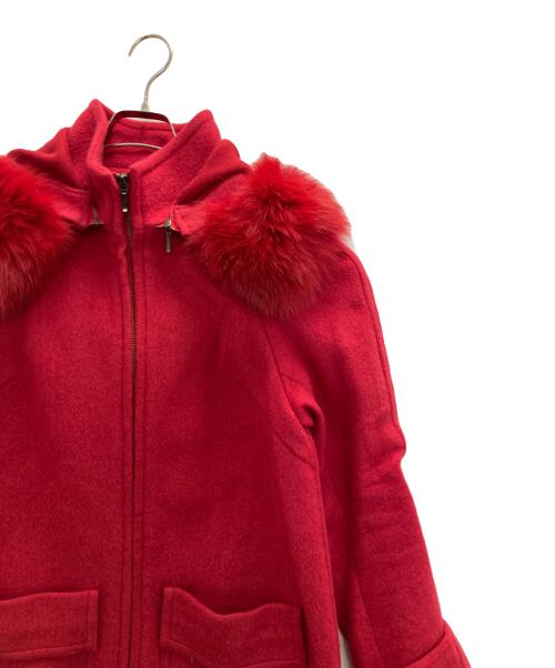 Diagram（ダイアグラム）Diagram (ダイアグラム) アンゴラフードリバーコート レッド サイズ:36の古着・服飾アイテム