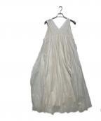 ETRE TOKYOエトレトウキョウ）の古着「シャーリングボリュームワンピース」｜ホワイト