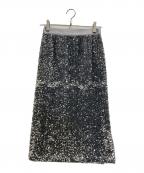 COELコエル）の古着「スパンコールスカート」｜グレー