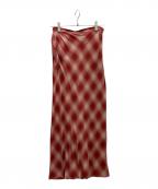 Ron Hermanロンハーマン）の古着「Ombre Checked Skirt」｜レッド