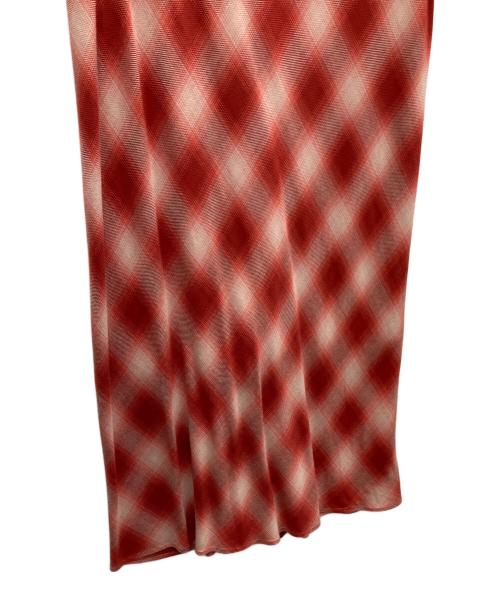 Ron Herman（ロンハーマン）Ron Herman (ロンハーマン) Ombre Checked Skirt レッド サイズ:XSの古着・服飾アイテム