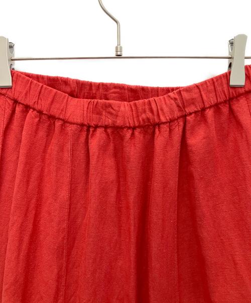 Col Pierrot（コルピエロ）Col Pierrot (コルピエロ) L'appartement (アパルトモン) リネンレーヨンマチスカート レッド サイズ:SIZE38の古着・服飾アイテム