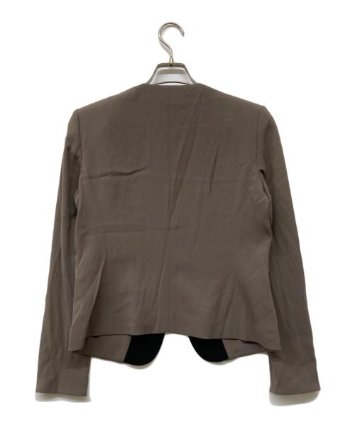 BEIGE（ベイジ）BEIGE (ベイジ) CINDY / ダブルカラージャケット ブラウン サイズ:6 未使用品の古着・服飾アイテム