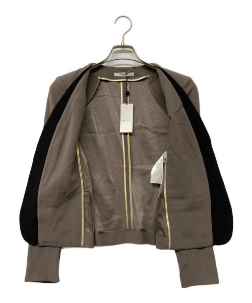BEIGE（ベイジ）BEIGE (ベイジ) CINDY / ダブルカラージャケット ブラウン サイズ:6 未使用品の古着・服飾アイテム