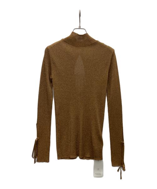 MAISON SPECIAL（メゾンスペシャル）MAISON SPECIAL (メゾンスペシャル) Glitter Turtle Top ブラウン サイズ:SIZE FREE 未使用品の古着・服飾アイテム