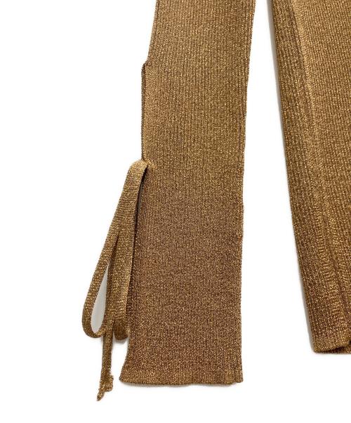 MAISON SPECIAL（メゾンスペシャル）MAISON SPECIAL (メゾンスペシャル) Glitter Turtle Top ブラウン サイズ:SIZE FREE 未使用品の古着・服飾アイテム