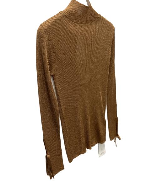 MAISON SPECIAL（メゾンスペシャル）MAISON SPECIAL (メゾンスペシャル) Glitter Turtle Top ブラウン サイズ:SIZE FREE 未使用品の古着・服飾アイテム