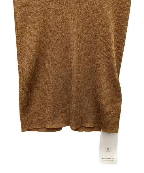 MAISON SPECIAL（メゾンスペシャル）MAISON SPECIAL (メゾンスペシャル) Glitter Turtle Top ブラウン サイズ:SIZE FREE 未使用品の古着・服飾アイテム