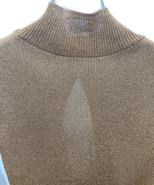 MAISON SPECIAL（メゾンスペシャル）MAISON SPECIAL (メゾンスペシャル) Glitter Turtle Top ブラウン サイズ:SIZE FREE 未使用品の古着・服飾アイテム