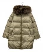 nano・universeナノ・ユニバース）の古着「ファー付西川ダウンコート」｜カーキ