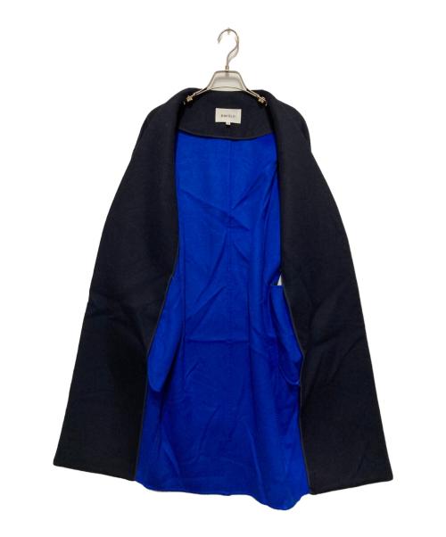 ENFOLD（エンフォルド）ENFOLD (エンフォルド) ウールリバー ノーカラーコート ブラック サイズ:SIZE 38の古着・服飾アイテム