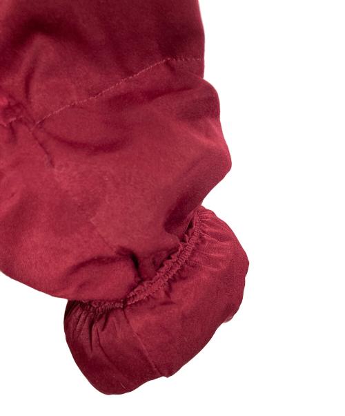 Aquascutum（アクアスキュータム）Aquascutum (アクアスキュータム) スウェードライクショートダウン　ダウンジャケット　アウター レッド サイズ:10（実寸参照）の古着・服飾アイテム