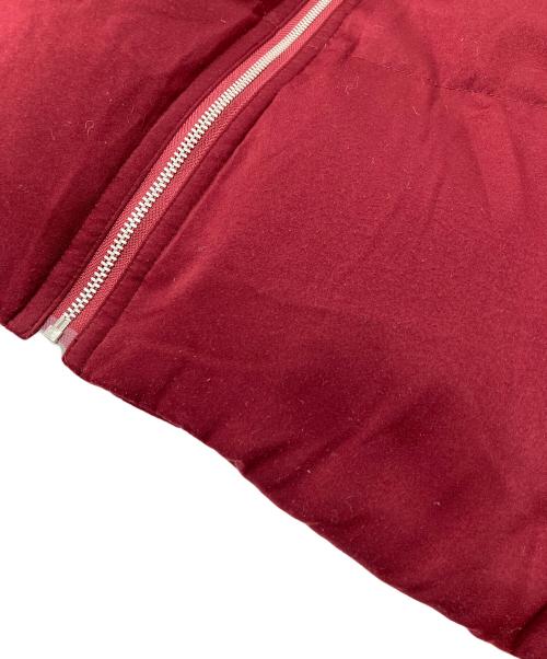 Aquascutum（アクアスキュータム）Aquascutum (アクアスキュータム) スウェードライクショートダウン　ダウンジャケット　アウター レッド サイズ:10（実寸参照）の古着・服飾アイテム