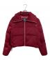 Aquascutum（アクアスキュータム）の古着「スウェードライクショートダウン　ダウンジャケット　アウター」｜レッド