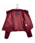 中古・古着 Aquascutum (アクアスキュータム) スウェードライクショートダウン　ダウンジャケット　アウター レッド サイズ:10（実寸参照）：4000円