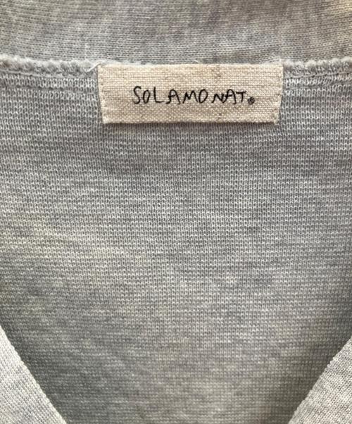 SOLAMONAT（ソラモナ）SOLAMONAT (ソラモナ) ニットカーディガン グレー サイズ:フリーの古着・服飾アイテム