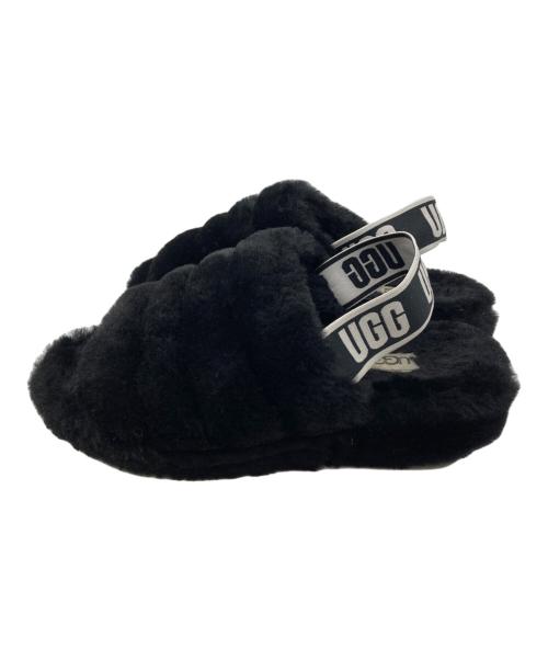 UGG（アグ）UGG (アグ) フラッフイヤースライドサンダル　1095119 ブラック サイズ:23の古着・服飾アイテム