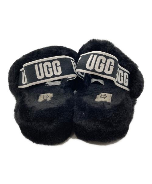 UGG（アグ）UGG (アグ) フラッフイヤースライドサンダル　1095119 ブラック サイズ:23の古着・服飾アイテム