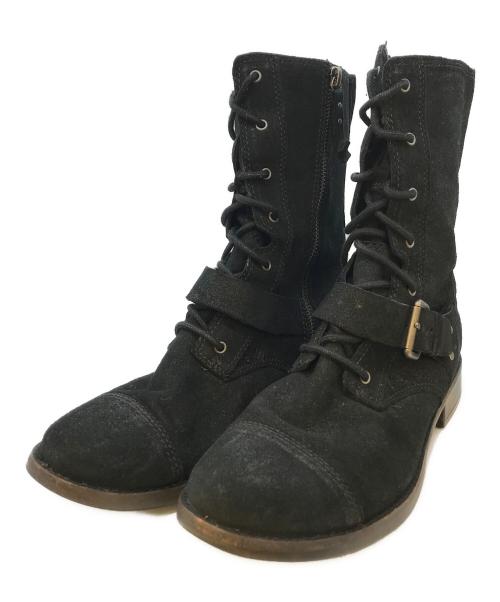 UGG（アグ）UGG (アグ) スウェードコンバットブーツ ブラック サイズ:26.5の古着・服飾アイテム