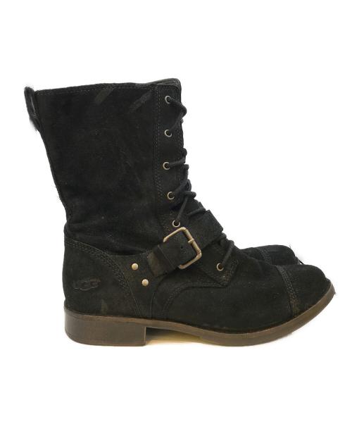 UGG（アグ）UGG (アグ) スウェードコンバットブーツ ブラック サイズ:26.5の古着・服飾アイテム