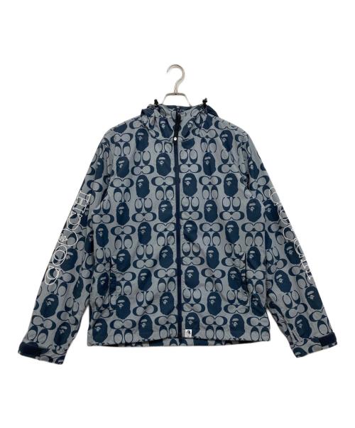 A BATHING APE（ア ベイシング エイプ）A BATHING APE (ア ベイシング エイプ) COACH (コーチ) WINDBREAKER グレー×ネイビー サイズ:Sの古着・服飾アイテム