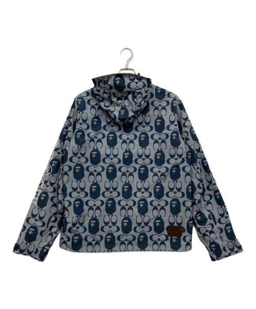 A BATHING APE（ア ベイシング エイプ）A BATHING APE (ア ベイシング エイプ) COACH (コーチ) WINDBREAKER グレー×ネイビー サイズ:Sの古着・服飾アイテム