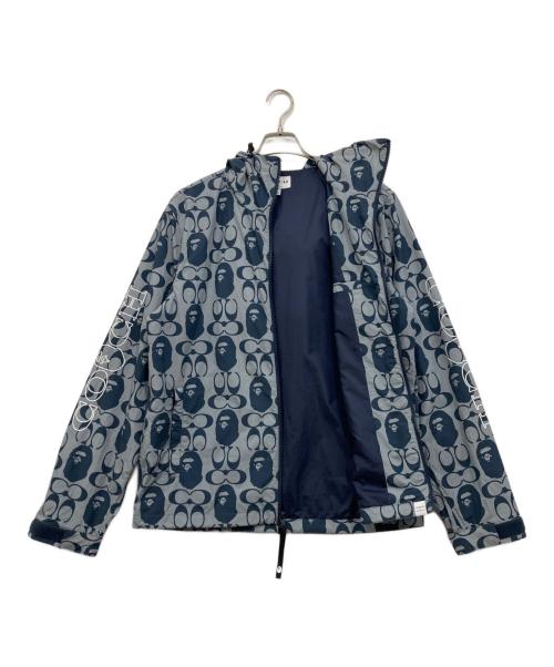 A BATHING APE（ア ベイシング エイプ）A BATHING APE (ア ベイシング エイプ) COACH (コーチ) WINDBREAKER グレー×ネイビー サイズ:Sの古着・服飾アイテム