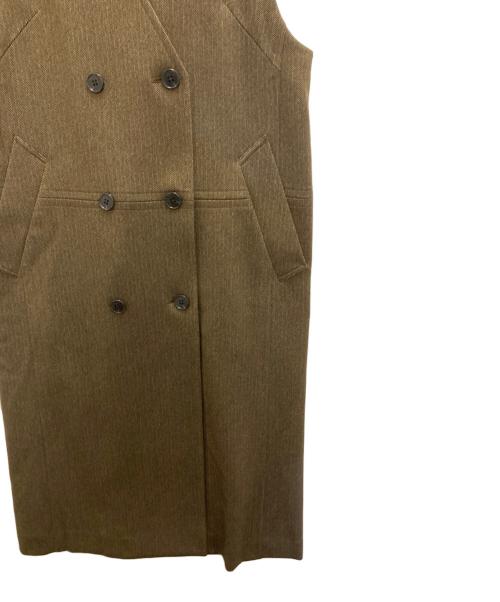 BEAUTY&YOUTH（ビューティーアンドユース）BEAUTY&YOUTH (ビューティーアンドユース) ヘリンボーン ジャンパースカート＆ジレ ブラウン サイズ:Sの古着・服飾アイテム