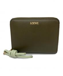 LOEWE（ロエベ）の古着「ノットコンパクトジップウォレット」｜オリーブ