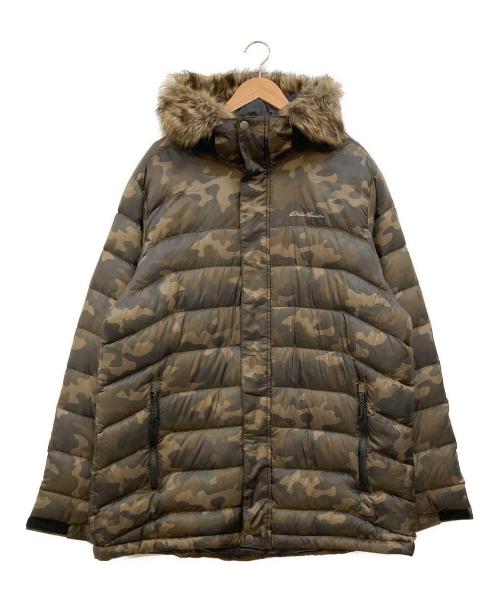 Eddie Bauer（エディーバウアー）Eddie Bauer (エディーバウアー) ダウンジャケット カーキ サイズ:XLの古着・服飾アイテム