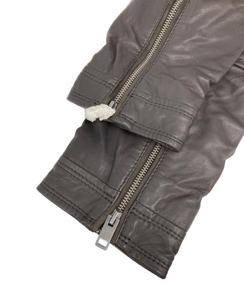 DIESEL（ディーゼル）DIESEL (ディーゼル) ラムレザーシングルライダースジャケット ブラウン サイズ:XXL 未使用品の古着・服飾アイテム