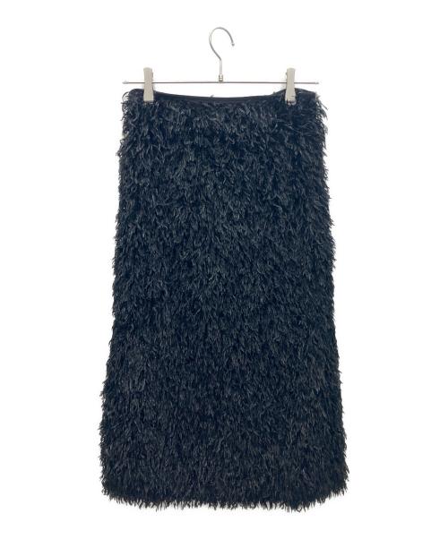 ESTNATION（エストネーション）ESTNATION (エストネーション) フェザーファブリックタイトスカート ブラック サイズ:SIZE36の古着・服飾アイテム